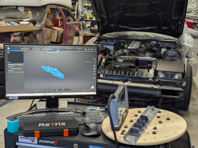 3D scannen van auto-onderdelen bij Retrix